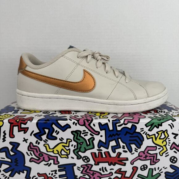 Nike Women’s Court Royal 2 Bronze/White‎ Leather CU9038-102 Size 7.5 W/Box - Picture 1 of 11